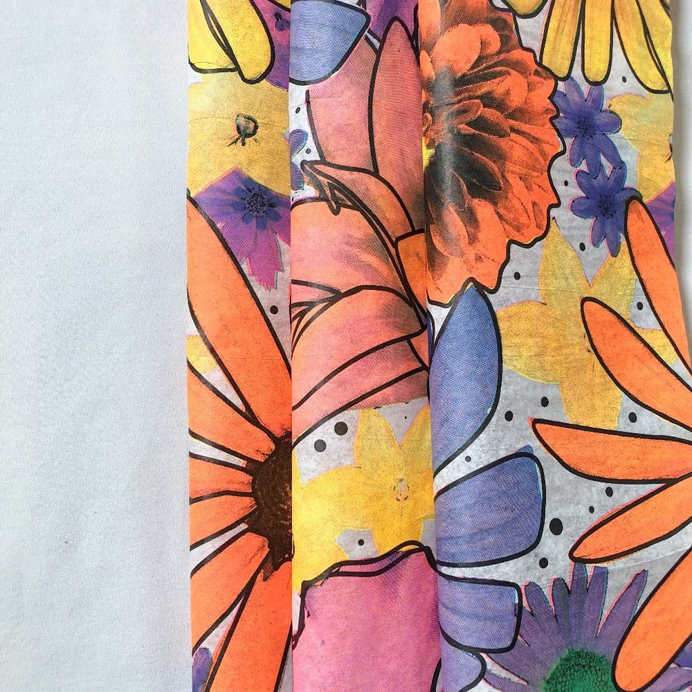 Time is of the essence floral tissue paper